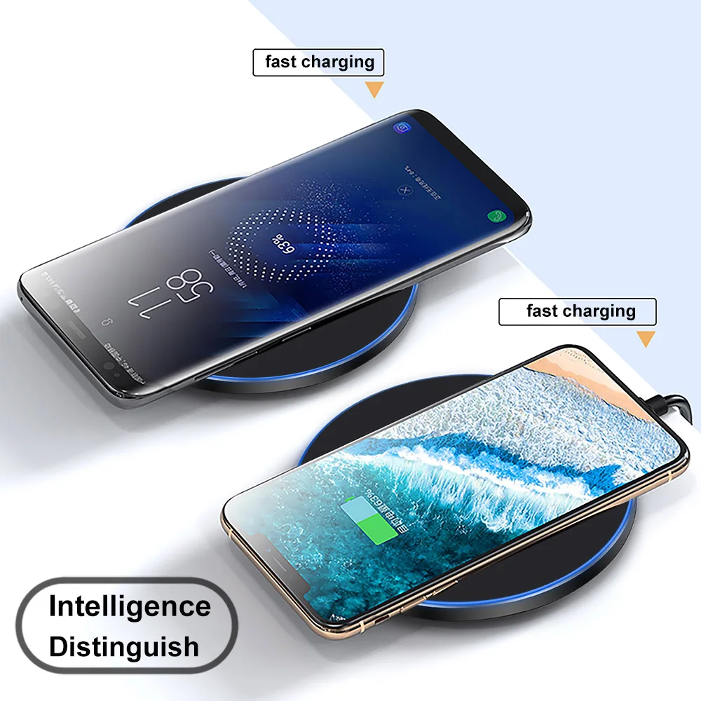 60W Wireless Charger Pad for iPhone 14 13 12 11 X Pro Max XR Samsung Galaxy S22 S21 S10 S9 Iconic Brand Fast Charging Docking Station