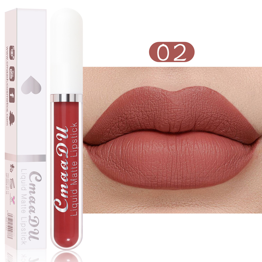 Description Picture 6 of itemMatte Velvet Lip Glaze Waterproof Lasting Moisturizing And Not Easy To Fade Lip Gloss Lipstick Lips Makeup Cosmetics