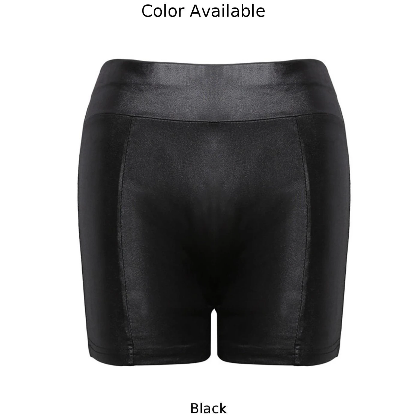 Description Picture 3 of itemSexy Bright Leather Women Shorts Hot Stamping Short Pants Ladies Casual Solid Elastic Push Up Shorts Bodycon For Pole Dance A50