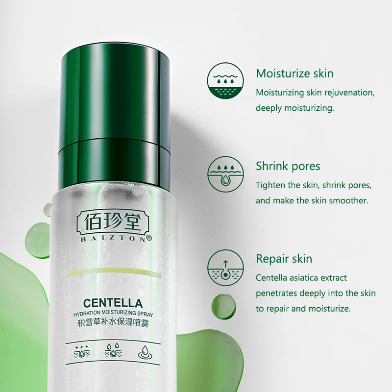 Description Picture 6 of item100ml Centella Hydration Moisturizing Spray Face Essential Oil Improve Dry Firming Brightening Shrink Pores Face Care Serum