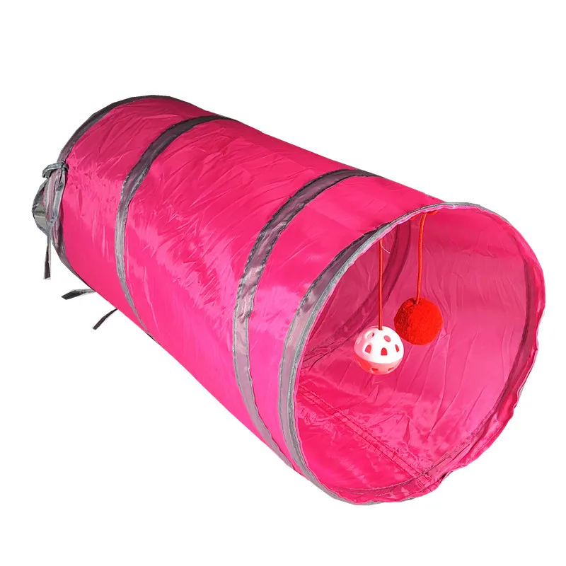Description Picture 4 of itemCat Tunnel Toy Funny Pet 2 Holes Play Tubes Balls Collapsible Crinkle Kitten Toys Puppy Rabbit Playing Tunnel Tubes