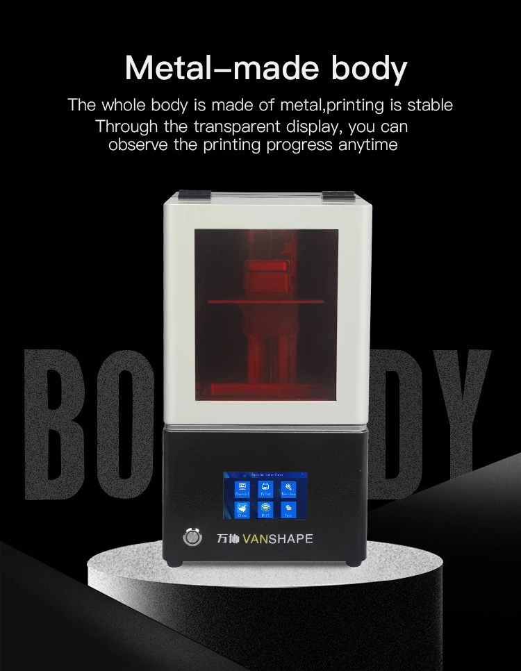 Description Picture 5 of itemVanshape Rapid Prototyping Monochrome Jewelry 3D Printer Photosensitive Resin 3D Prints