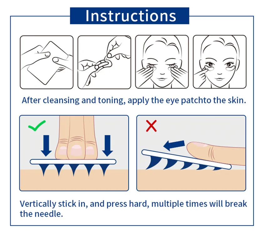 Description Picture 5 of itemMicro-needle Series Hyaluronic Acid Anti-wrinkle Eye Forehead Mask Fine Lines Remove Moisturizing Face Care Mask