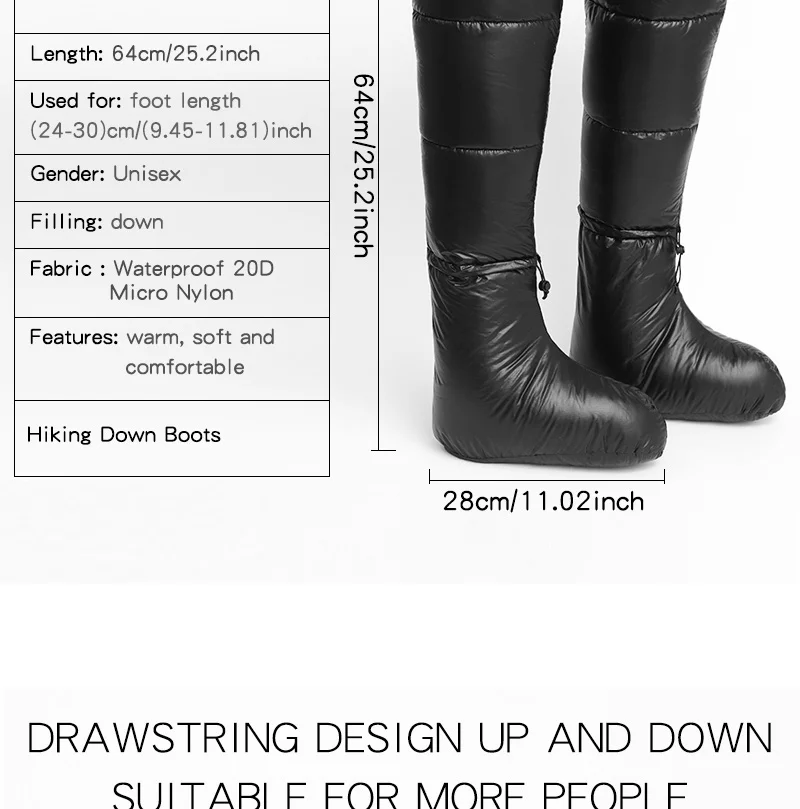 Description Picture 5 of itemCamping Down Socks Down Booties Sleeping Bag Socks Down Boots Camping Sleeping Boots Kamperbox Sleeping Bag Down Booty