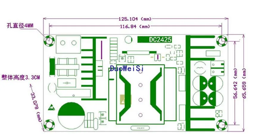 Description Picture 4 of itemDuoWeiSi 36V 250W 7A Switching Power Supply Board Audio Power Supply AC-DC Isolated Power Module 220 to 36V