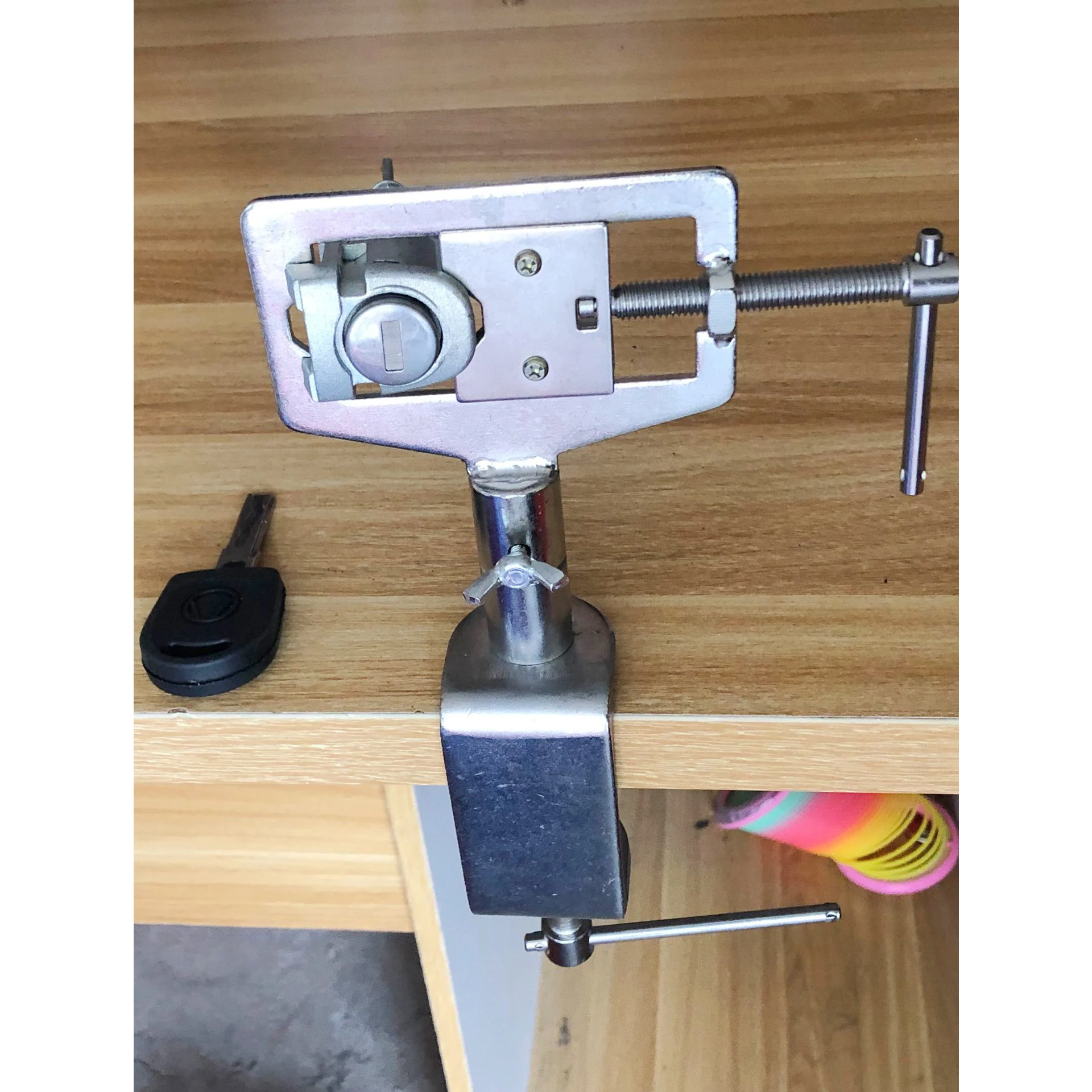 Original LISHI Practice Clamp Tool Metal Alloy Adjustable Locksmith Tool Softcover Type Practice Lock Vise Clamp