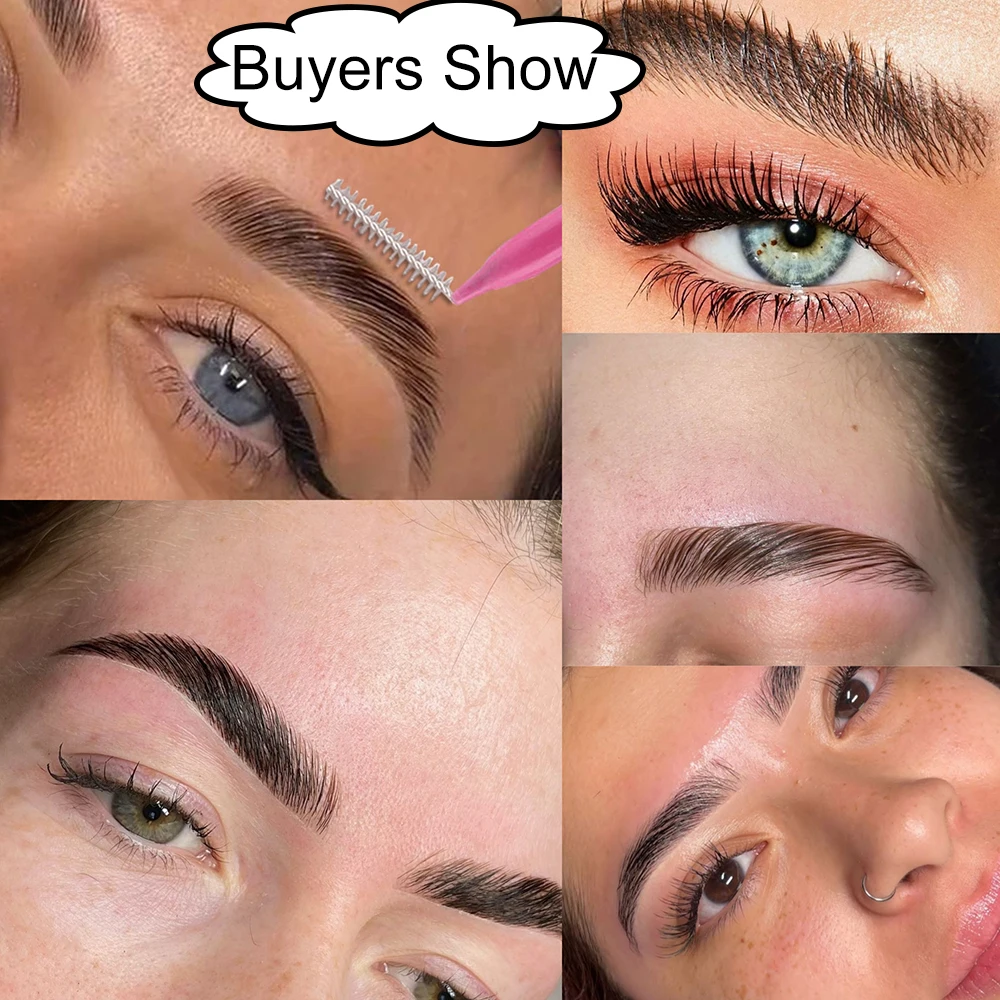Description Picture 5 of item10 Pcs   Mini Eyebrow Brush Brow Perm Brush Brow Lift Tool Eyelash Cromb For Lash Accessories Beauty Makeup Tools