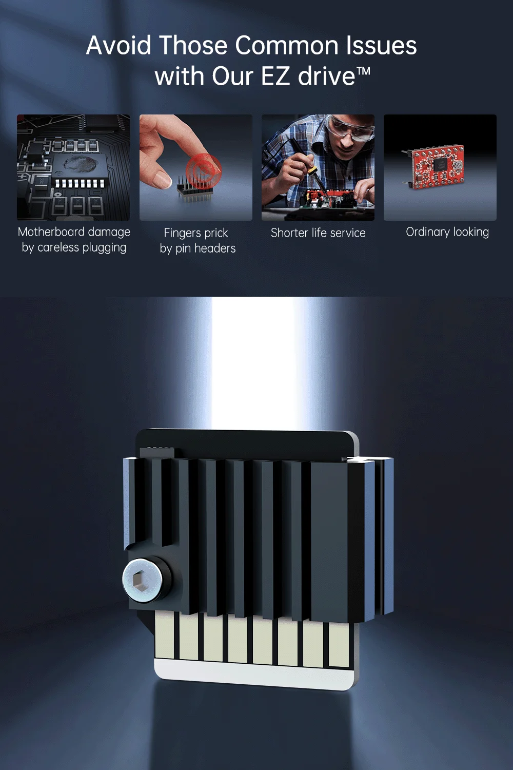 Description Picture 4 of itemBIGTREETECH EZ2209 EZ5160 Pro Integrated Quiet Driver And Heatsink 48V Drive 57 Stepper Motors For SKR3 EZ Motherboard Ender3 V2