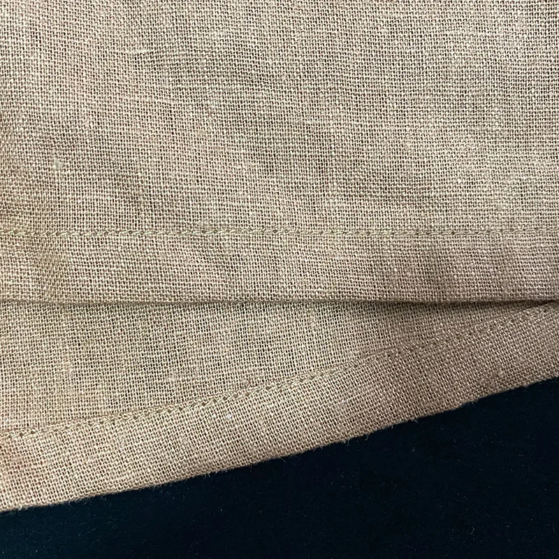 Description Picture 4 of item2022 Spring And Summer Women Cotton Simple Thin Shorts Straight Pocket High-waisted Slacks Pants