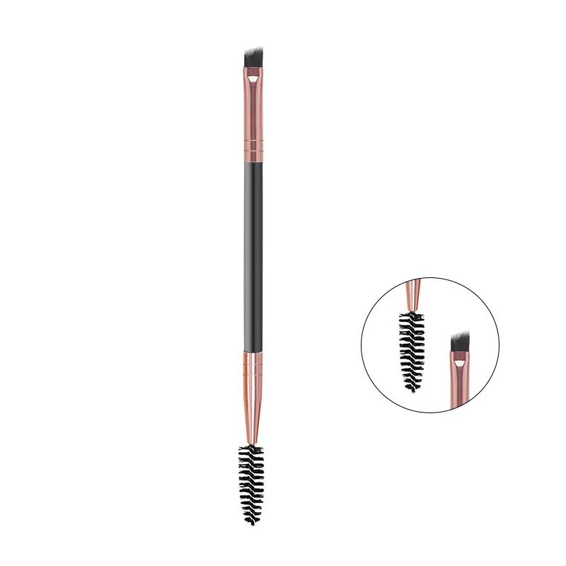 Description Picture 6 of item1Pcs White Double Head Eyebrow Brush Eyelash Curl Portable Small Angled Eyebrow Liner Spoolie Brush Women Makeup Cosmetic Tools