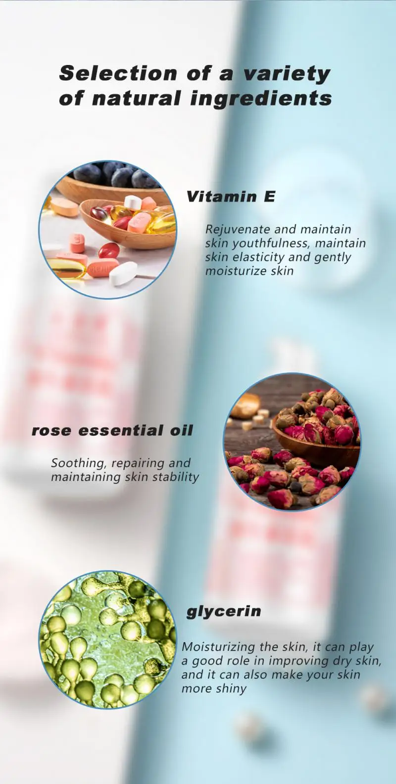 Description Picture 6 of itemVitamin E Milk Moisturizing Body Lotion Acne Whitening Moisturizing Moisturizing Anti-aging Cream Skin Care Products 100ml/200ml