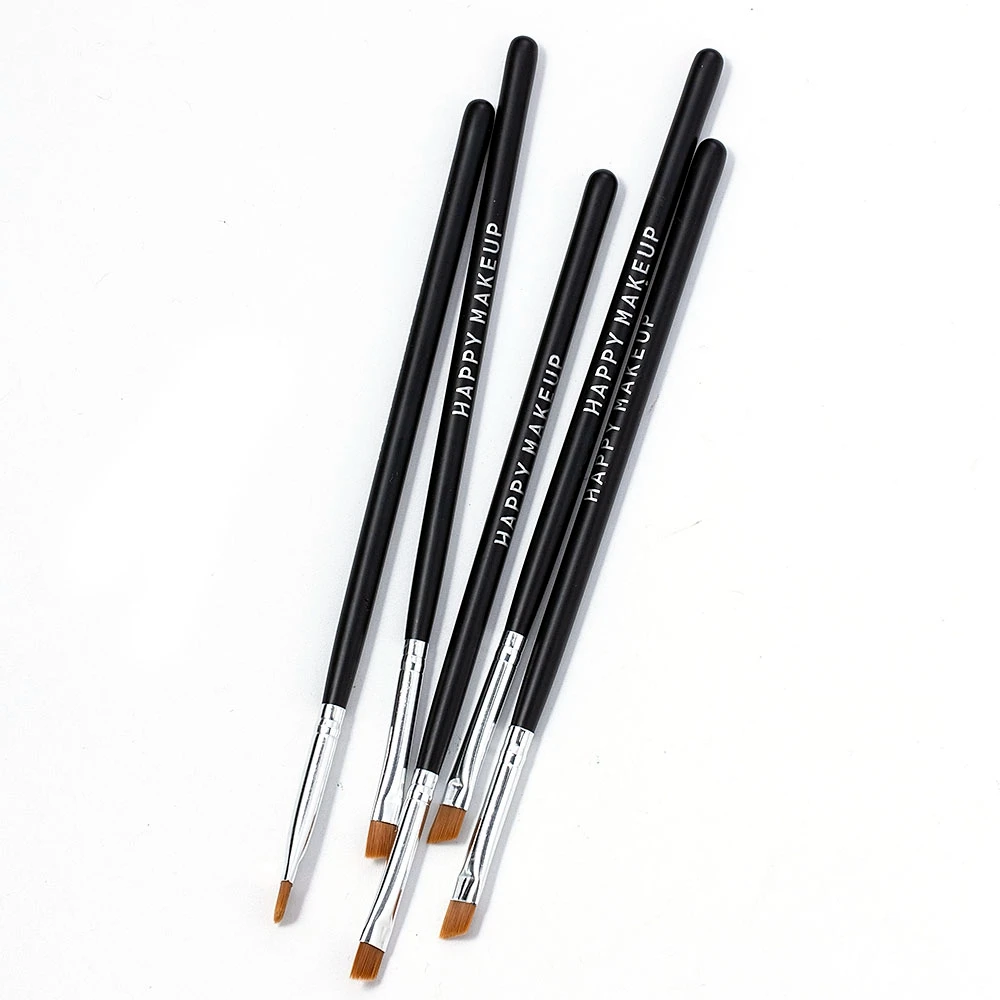 Description Picture 6 of itemHappy Makeup 5Pcs Black Eyebrow Inclined Flat Angled Brush Eyeliner Eyeshadow Eye Brow Makeup Tool Professional Women Cosmetic