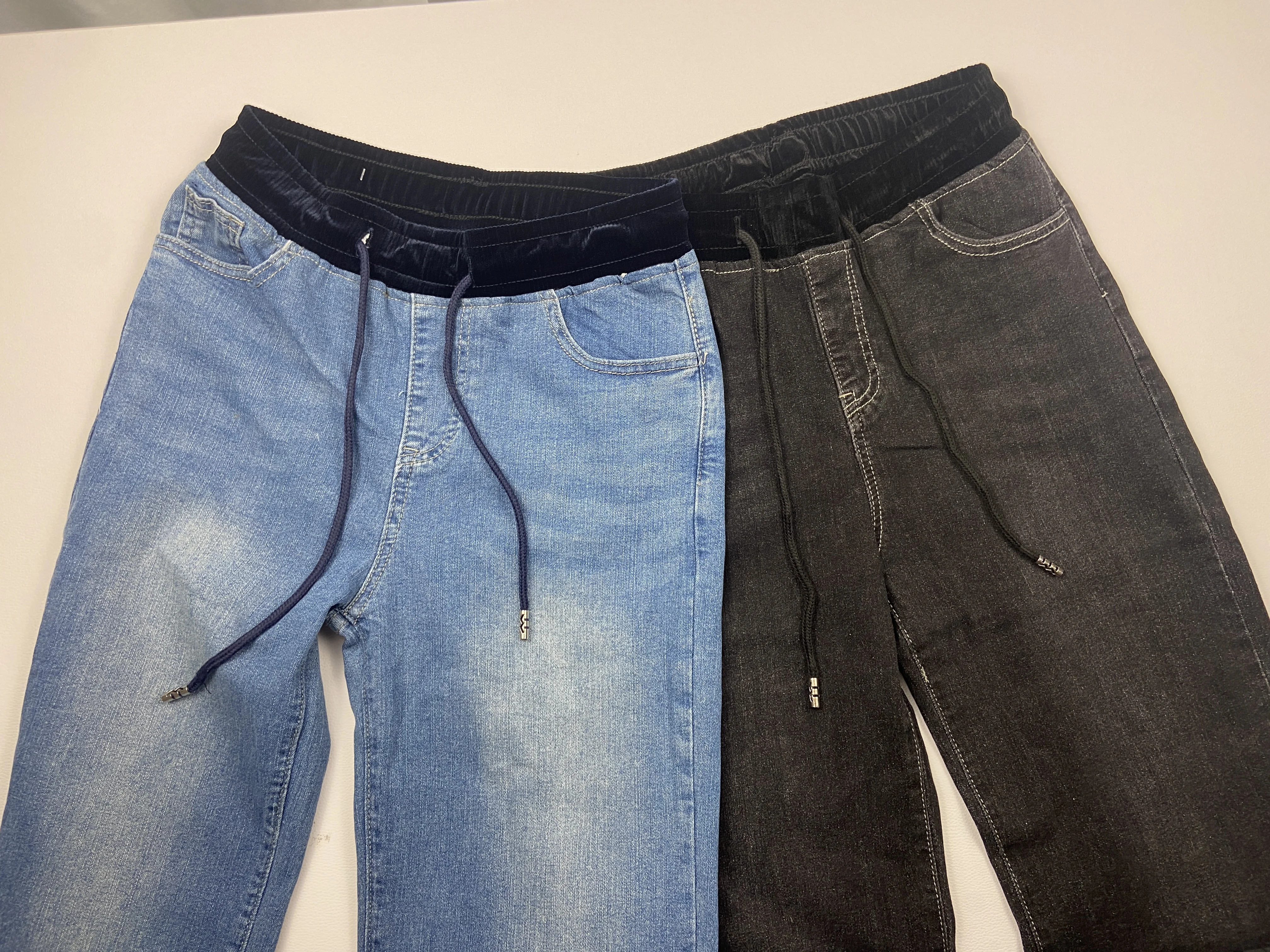 Description Picture 2 of itemOversize 34 Casual Baggy Jeans Women Elastic High Waist Vintage Wide Leg Vaqueros Spring Denim Pants Lace Up Straight Pantalones