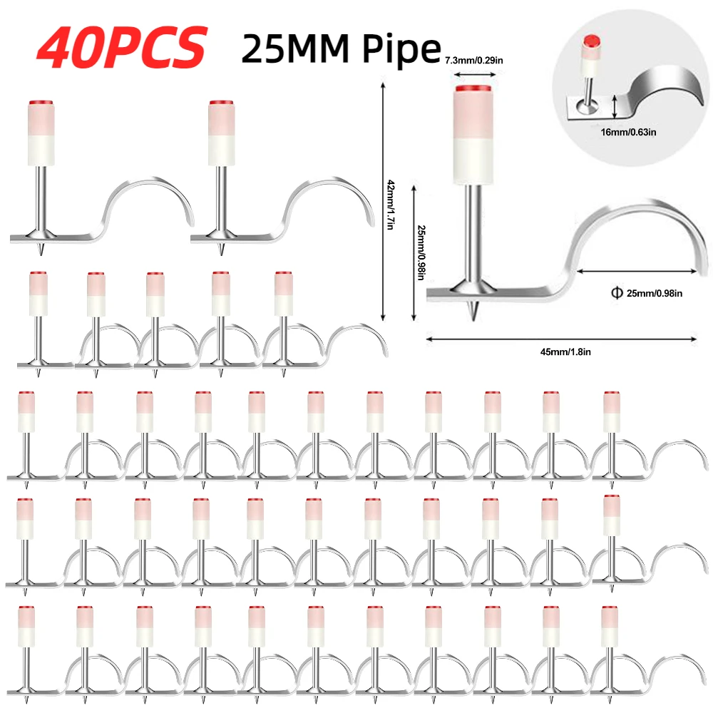 For 25MM Pipe 40PCS