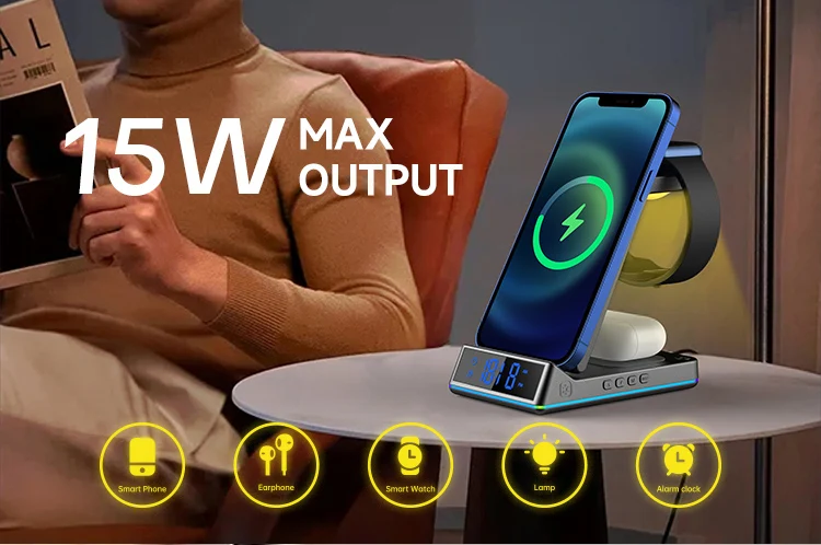 Description Picture 3 of item2022 3 In 1 Wireless Charger for iPhone 13 12 11 XS XR X 8 Plus Fast Charging For Apple Watch 7 6 SE Airpods Pro Dock Station