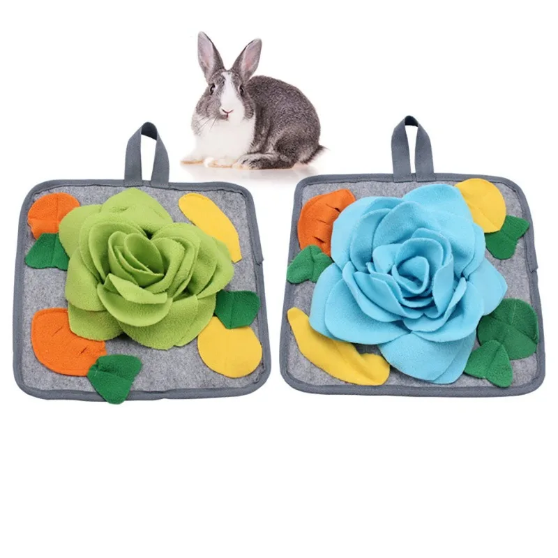 Small Pet Snuffle Mat for Dogs Encourages Natural Foraging Skills for Kitten Puppy Rabbit Interactive Feed Game for Boredom
