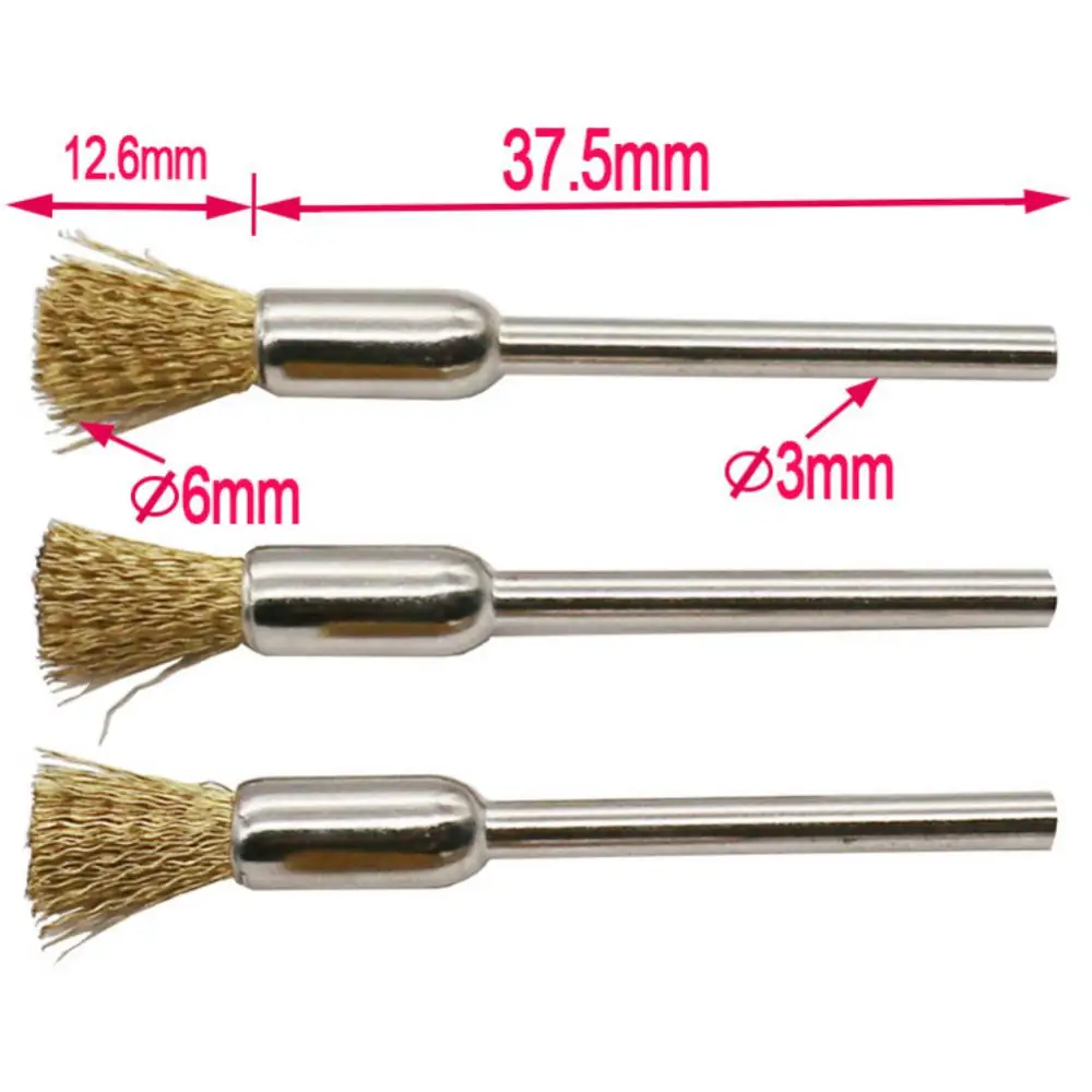 Brass Brush Steel Wire Wheels Brushes Drill Rotary Tools Polishing For Drill Grinding Rotary Tools Metal Rust Removal Brush Set