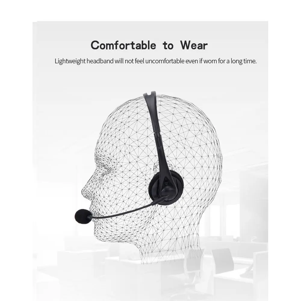 Description Picture 6 of item3.5mm/USB Computer Laptop Headphone with Noise Cancelling Microphone Chatting Network Teaching Video Conferencing Wired Headset