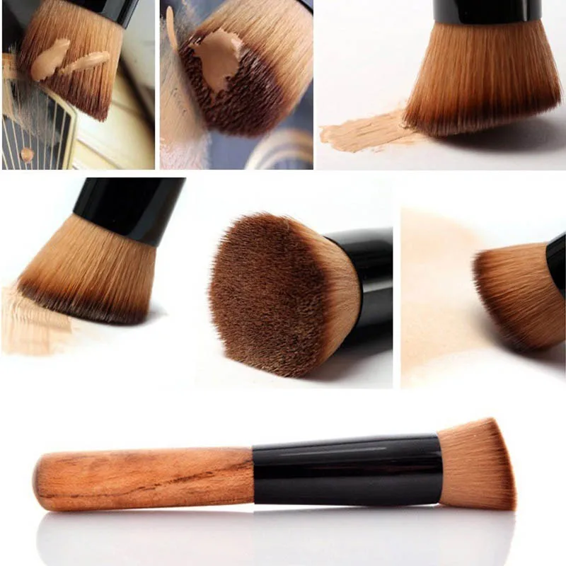Description Picture 3 of itemProfessional Cosmetic Makeup Tool Kabuki Powder Blush Foundation Flat Top Brush Facial Foundation Brush Makeup Tools Wholesale