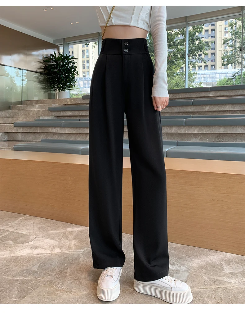 Description Picture 5 of itemWide Leg Suits Pants Y2K Casual Trousers for Women Streetwear Women Sweatpants Korean Style Harajuku Traf Pantalones CICHENG