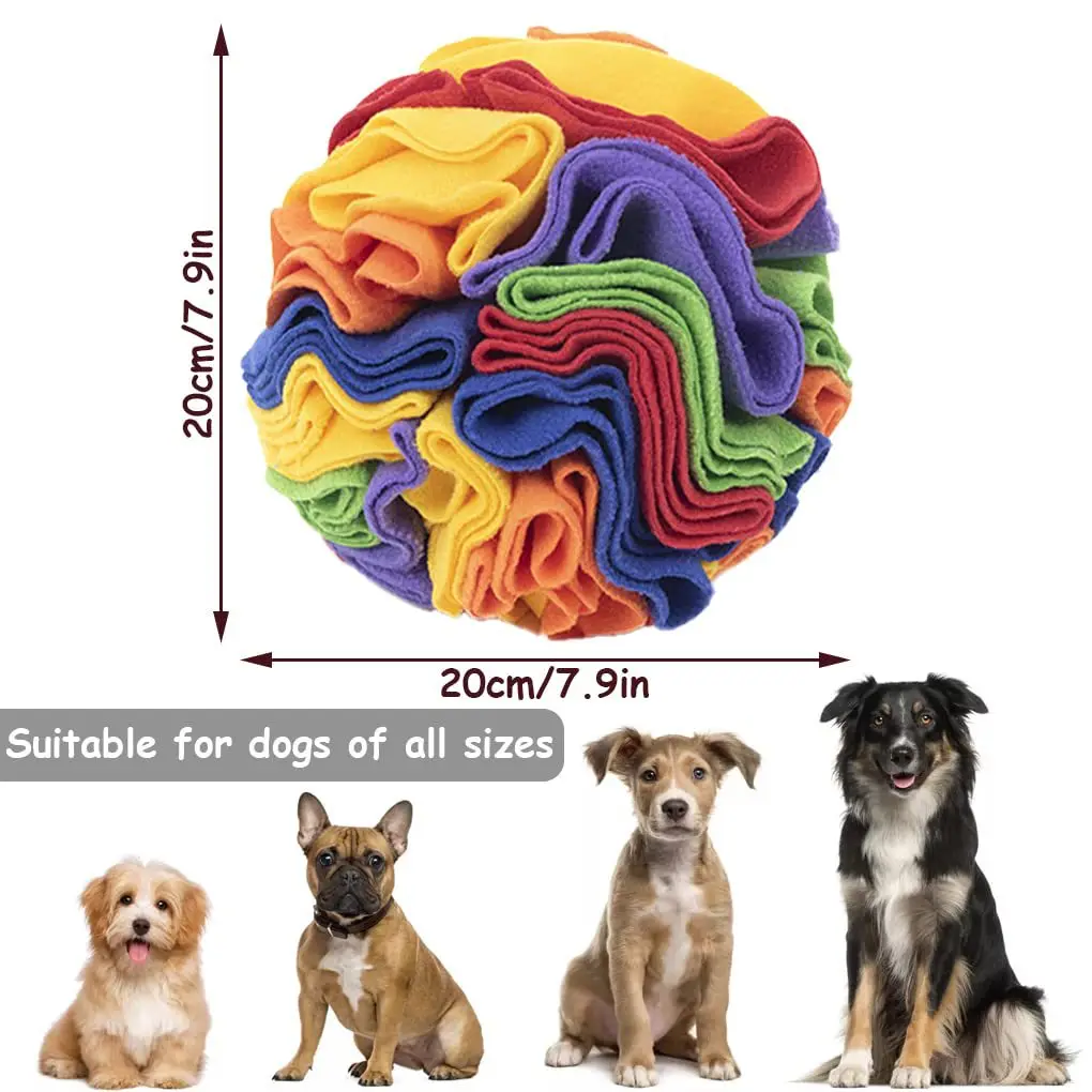 Description Picture 6 of itemDog Sniffing Ball Toy Colorful for Small Dogs Puppy Pet Slow Dispensing Feeder Training Games Dog Nose Sniff Balls