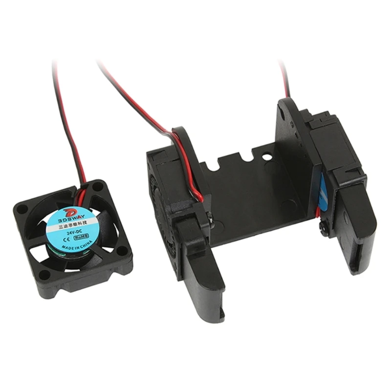 Description Picture 3 of item3D Printer Accessories 2 In 1 Out Nozzle Extruder Hotend Fan Bracket Computer Fan Fixed Bracket 1M Cable Diy  12V 24V