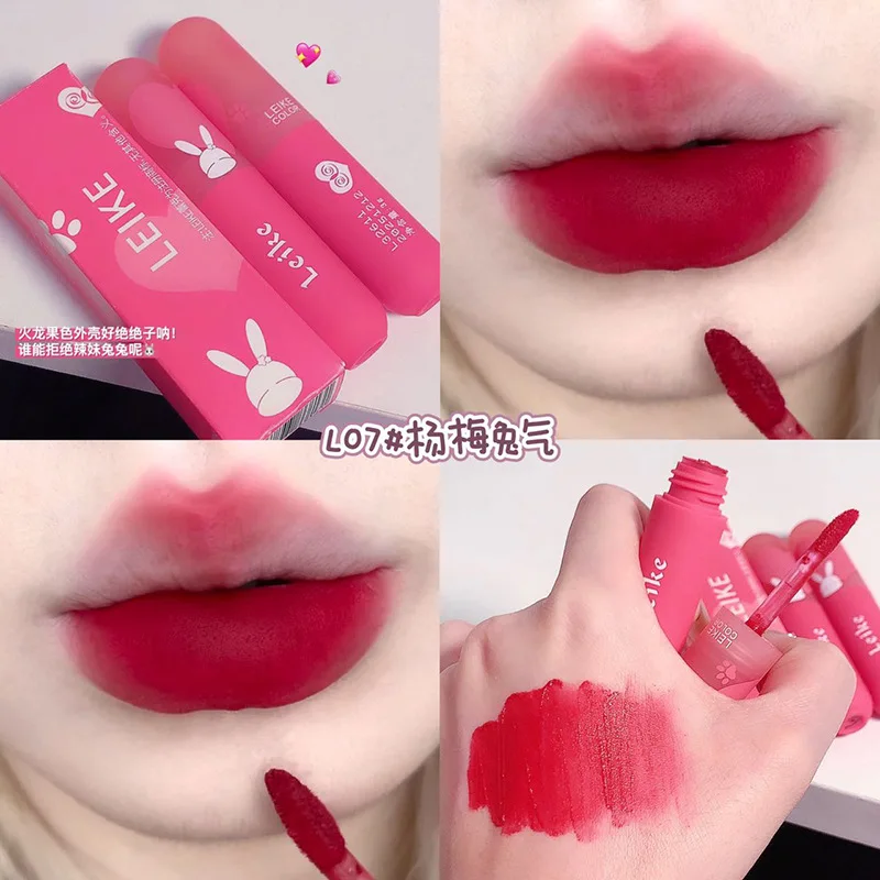 Description Picture 6 of itemAuspicious Red Rabbit Red Earth Brown Lip Mud Moisturizing Lipstick Velvet Matt Mousse Lip Gloss Lasting Makeup Korean Cosmetics