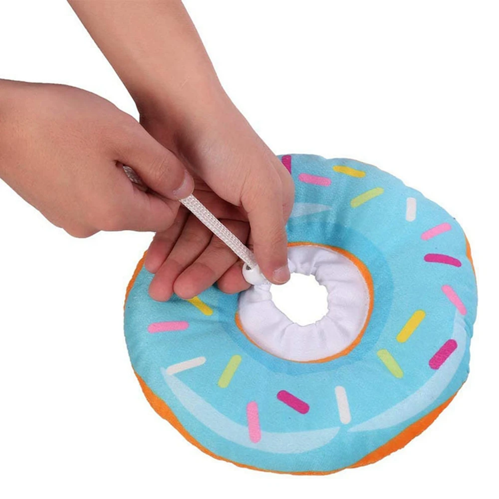 Pet Cat Donut Headgear Elizabeth Pet Protection Collars Recovery Cone Adjustable Cotton Blends Neck Prevent Bite Protection Coll
