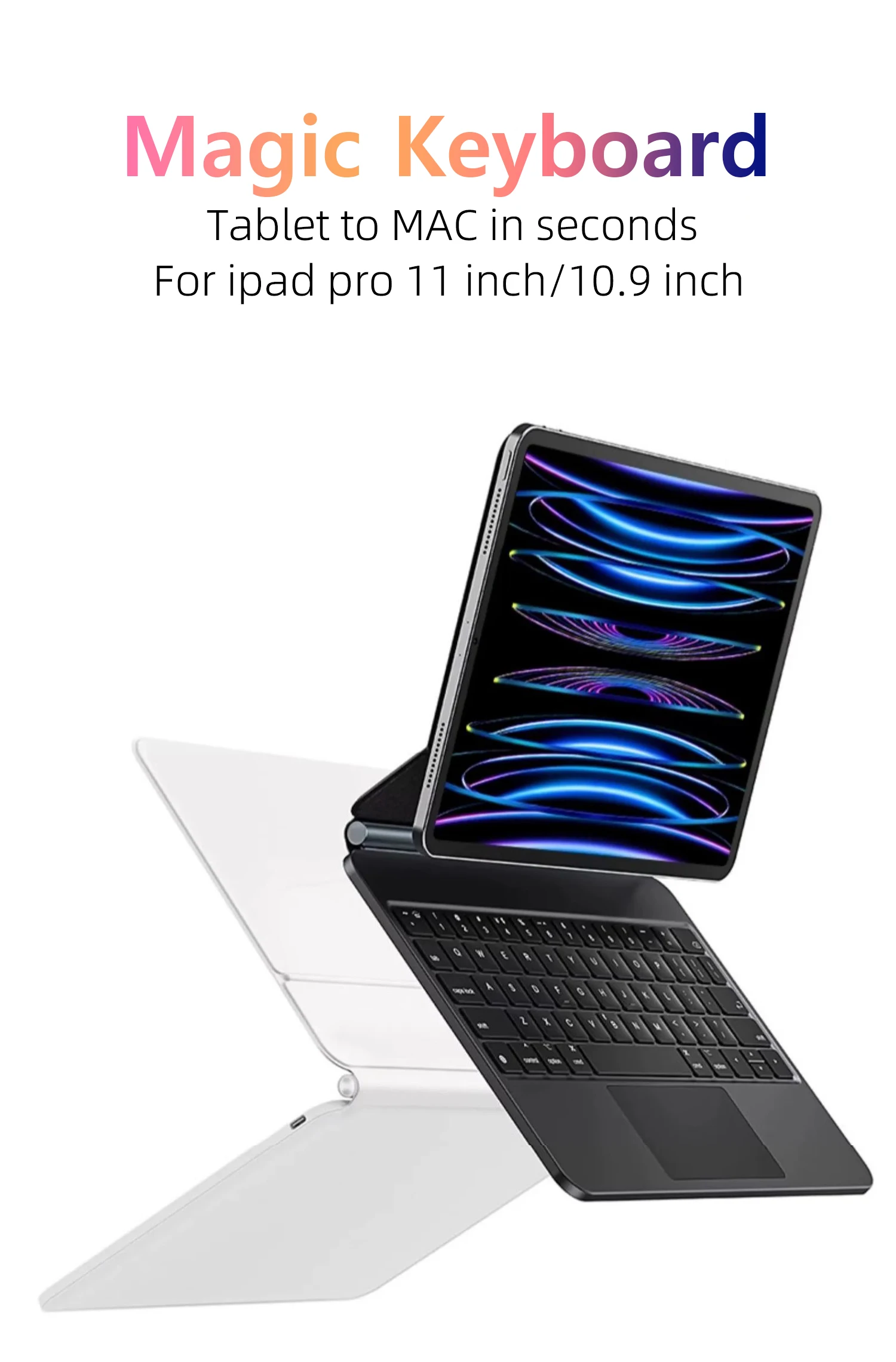 Description Picture 2 of itemMagic Keyboard Backlit for APPLE iPad Pro 11 12.9 2018 2020 2021 2022 Air 4 5 10.9 Gen 10th Bluetooth Magnetic Case Keypad