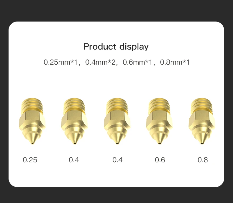 Creality 3D Printer Part 5Pcs/Set MK-HF Nozzle Kit MK-ST Mix Size Original for Ender 3 S1 Ender-3S1 PRO Cr-6 SE Ender3 Series