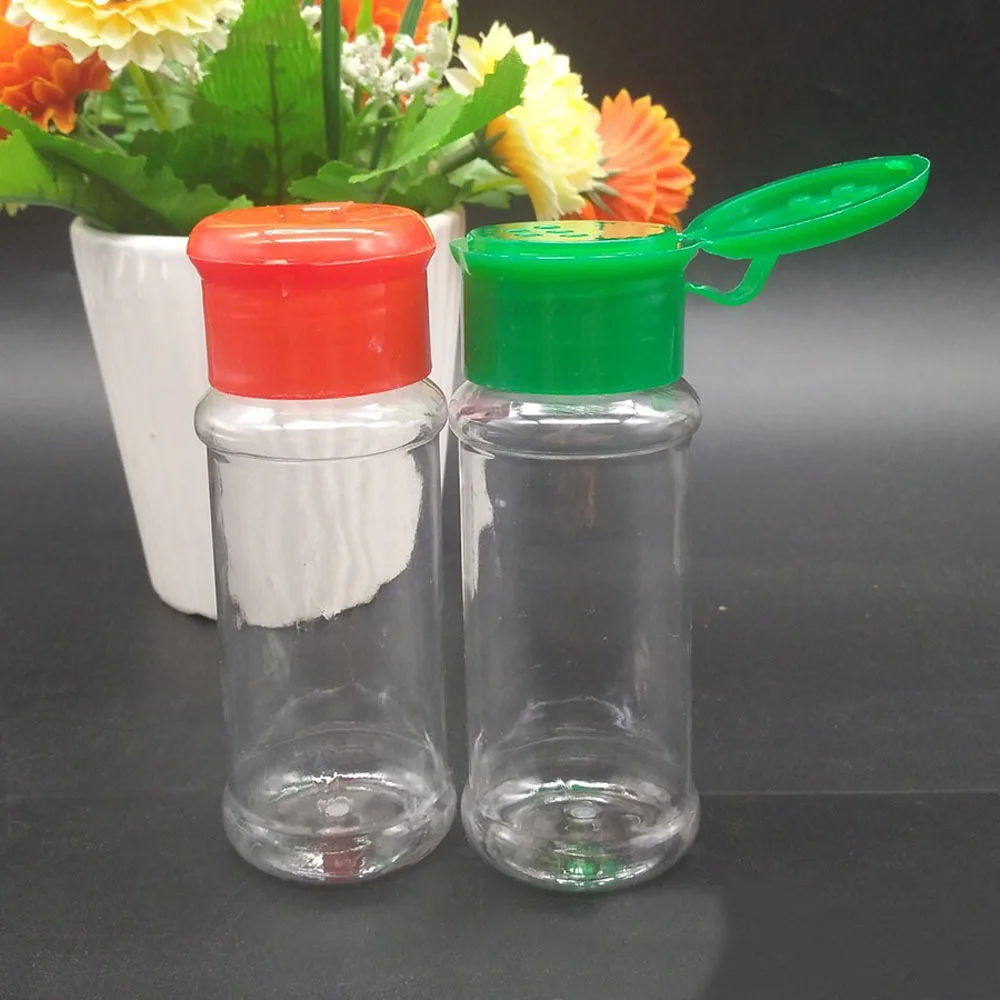Description Picture 2 of item1/2/3Pcs Portable Camping BBQ Condiment Vinegar Bottle Plastic Spice Salt Pepper Shakers Seasoning Jar Kitchen Cruet 100 Ml