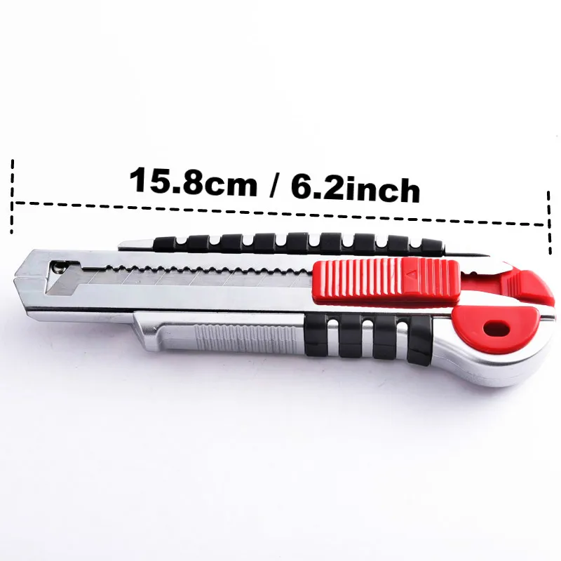 Utility Knife Stainless Steel Wall Paper Cutting Cutter Razor Blade Retractable with 5pcs Blades Dropshipping
