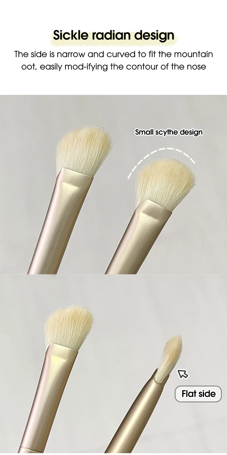 Description Picture 3 of itemSickle nose Shadow Brush Bevel Trim brush Side Shadow Faint dye brush nose bridge half fan makeup brush