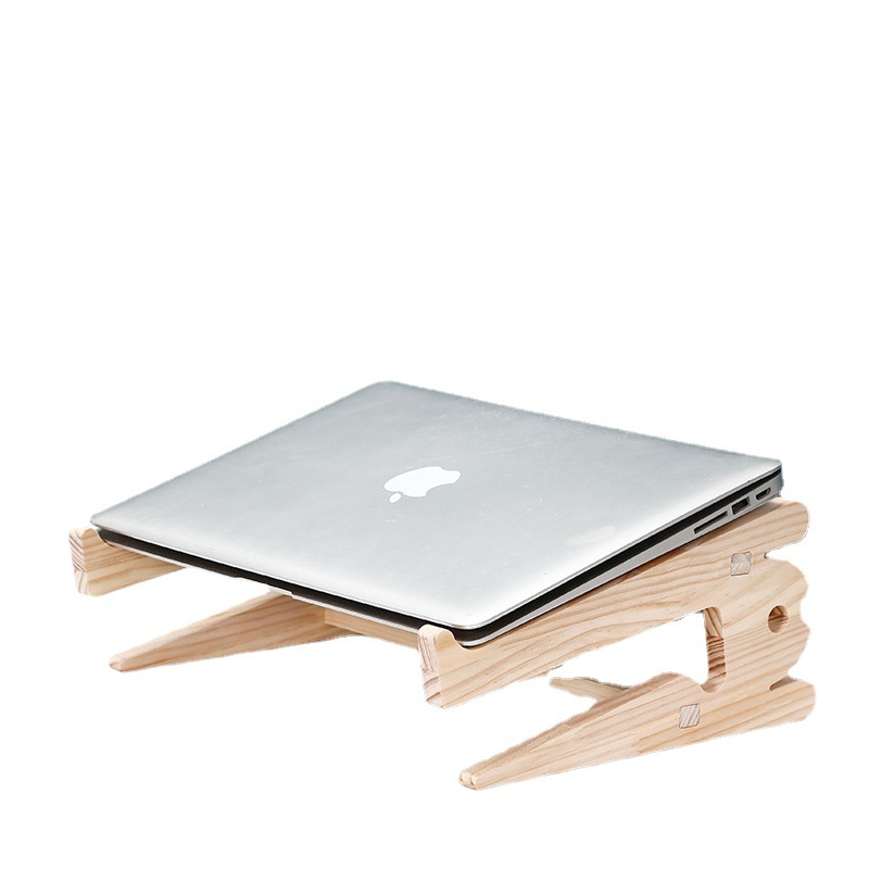 Solid Wood Laptop Stand Vertical Frame Cushion Height Bracket Cooling Base Desktop Increase Bracket Cooling Frame Increase Frame