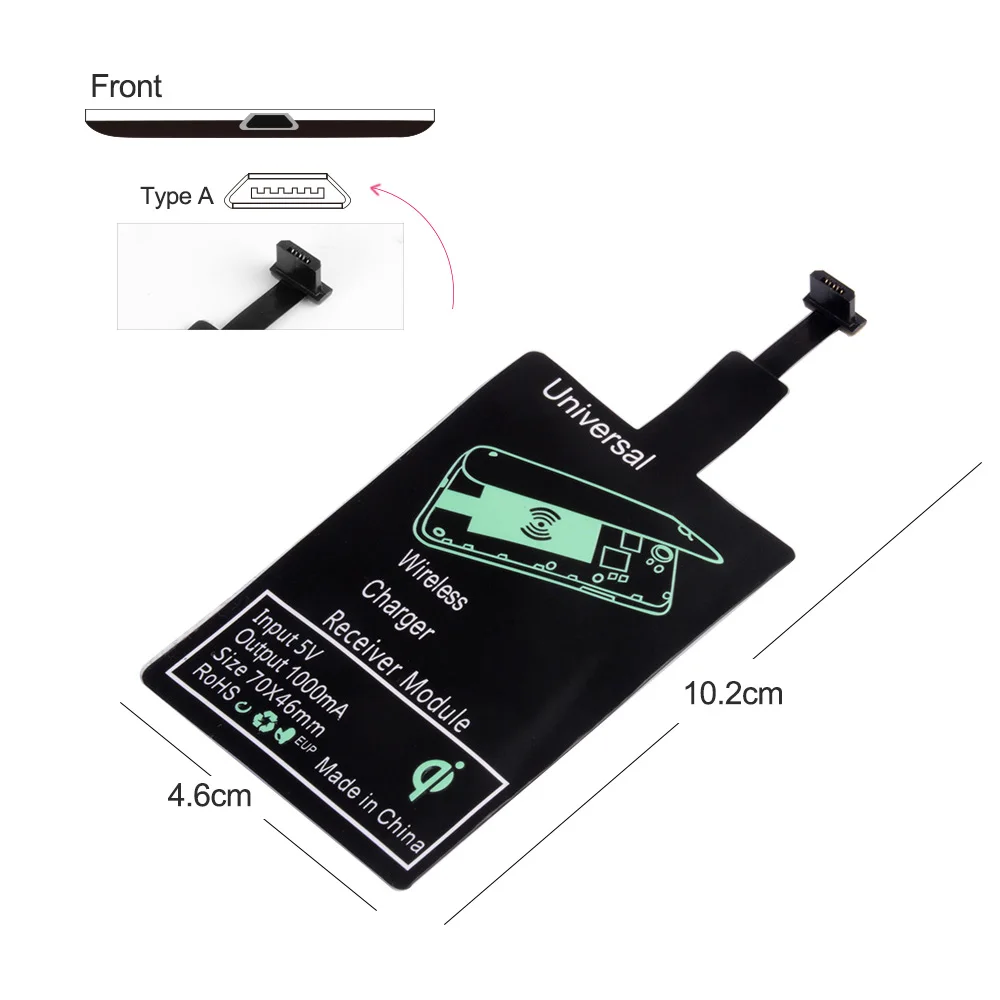 For iPhone 6 6S 6plus 7 7plus 5 5S 5C Wireless Charger Receiver Patch Module QI Standard Wireless Receiving Charging Patch