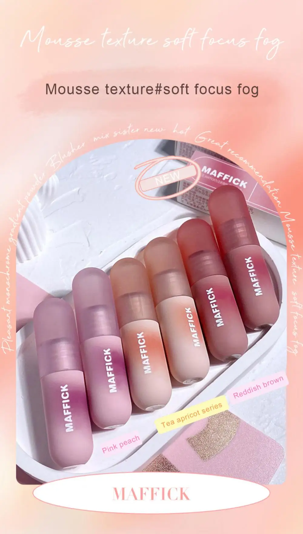 Description Picture 2 of item6 Colors Capsule Lip Mud Lip Glaze Moisturizing Lipstick Velvet Matt Mousse Lip Gloss Lasting Makeup Korean Cosmetics Beauty