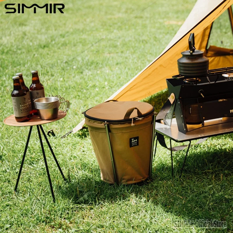 Description Picture 6 of itemSelf-Drive Camping Barbecue Cleaning BBQ Portable Cylinder, Camping Trash Can, Collapsible Storage Compressible Drum, Canvas Can