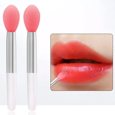 1Pcs Silicone Mini Lip Brush Portable Multifunctional Lip Balm Applicator Lipstick Lipgloss Mascara Wands Makeup Brushes