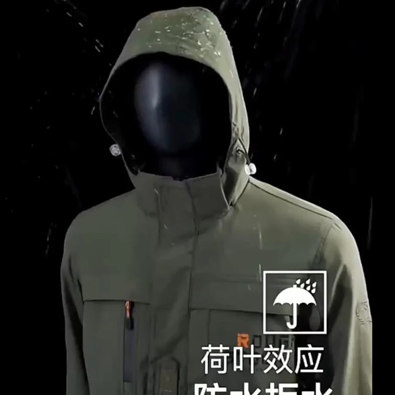 Casual Waterproof Jackets For Men Hooded Breathable Coats Men Spring Autumn Outwear Windbreaker Tourism Raincoat Plus Size 5XL