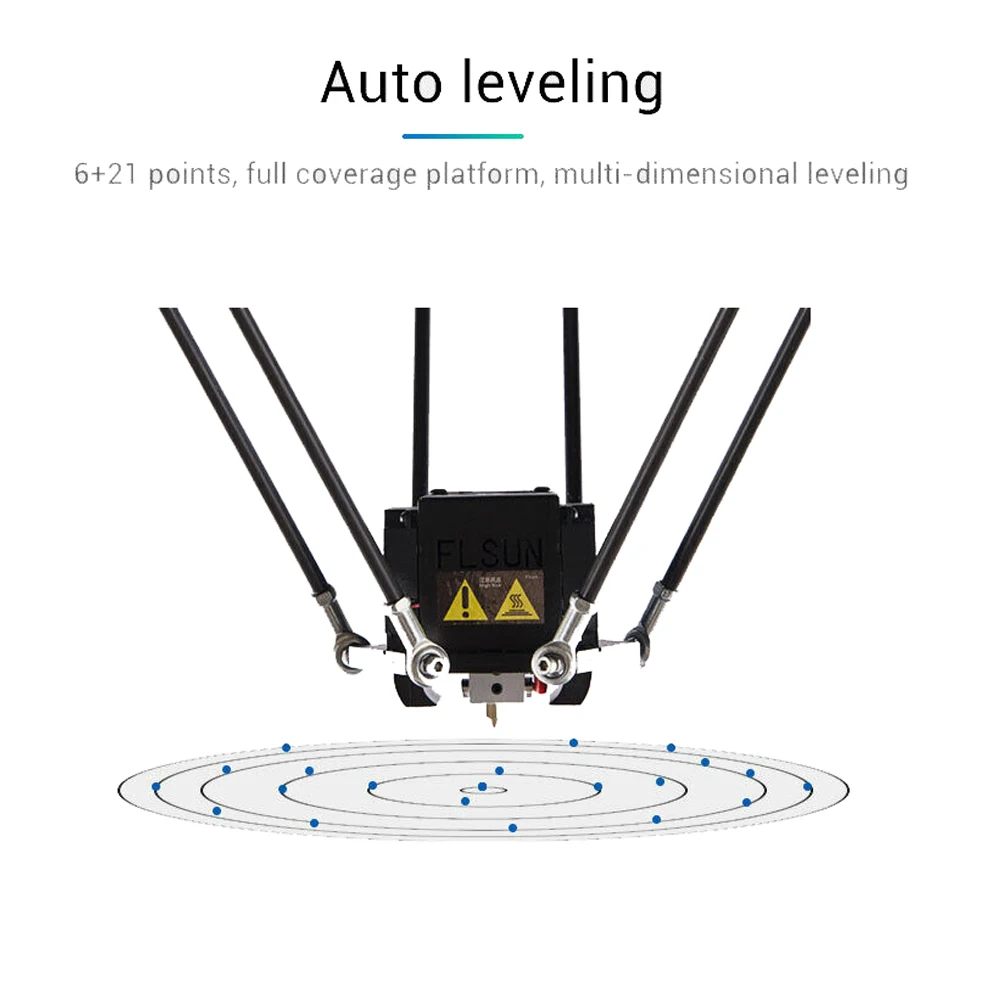 3D Printer FLSUN QQ-S-PRO Delta Kossel Auto-Level Upgraded Resume Pre-Assembly TFT 32-Bits Board Impressora  Drucker
