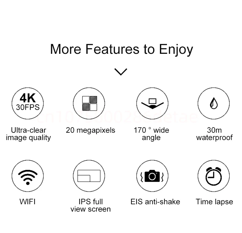 Description Picture 3 of itemWIFI Digital Cameras 4K Ultra-Clear VideoHD DV Dual Screen Video Camera Digital Recording Waterproof Anti-Shake Action Camera