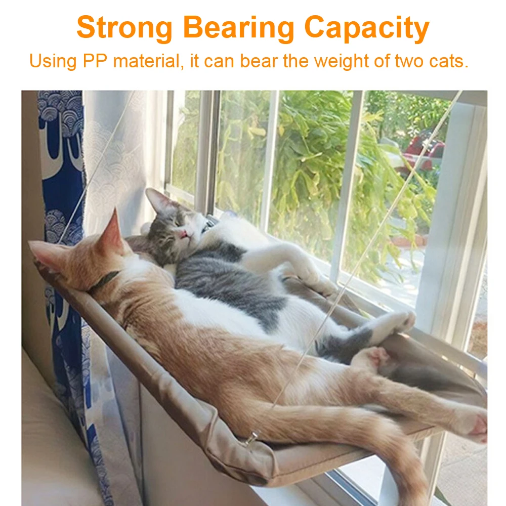 Description Picture 3 of itemWith Mat Shelf Seat Bed For Cats Pet Hammock Bed Bearing 17.5KG Cat Nest Comfortable and Durable Cat Hanging Beds Window Hammock