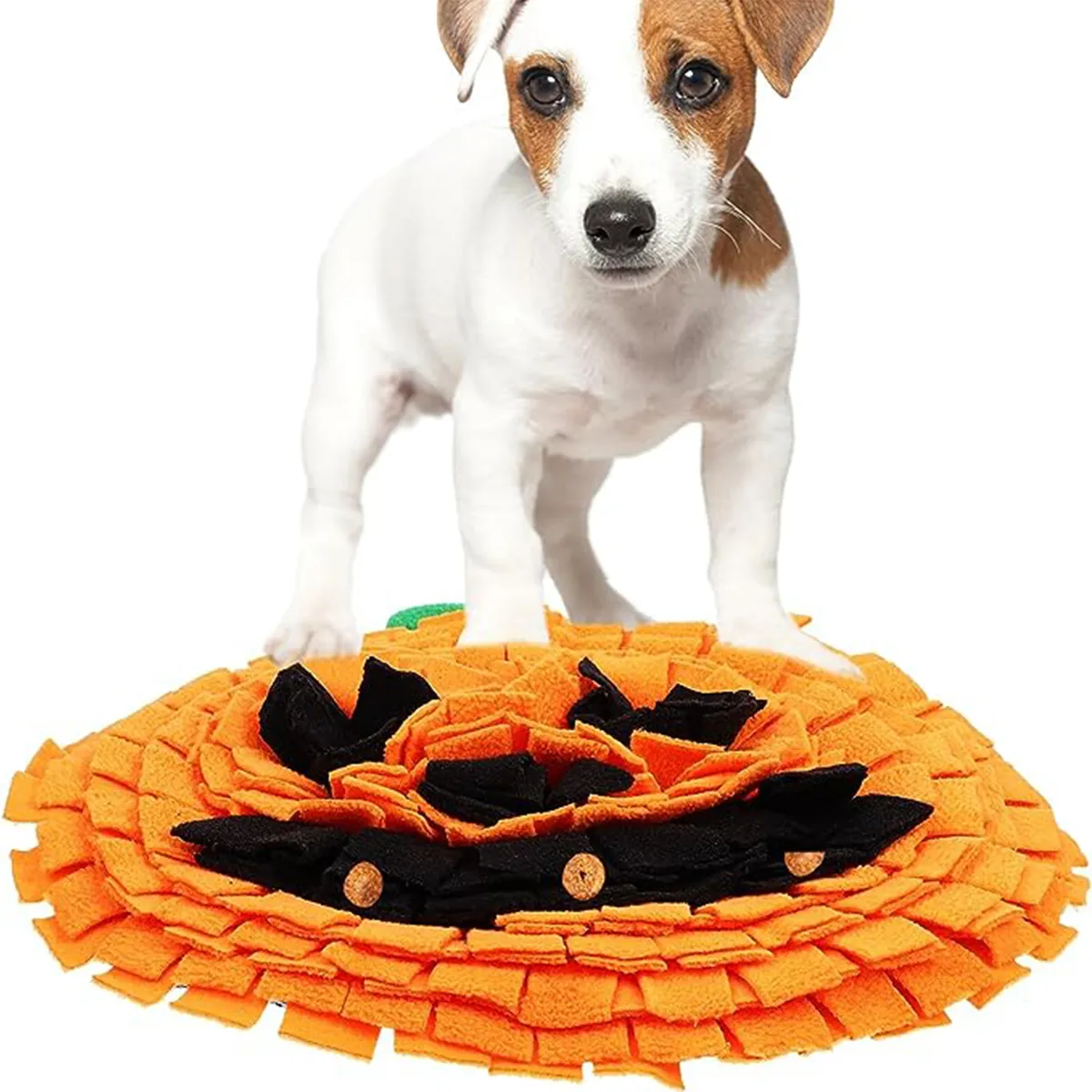 Description Picture 2 of itemPumpkin Dog Snuffle Blanket Pet Interactive Mat Nosework Feeding Mat Treat Dispenser Natural Foraging Toys for Small Large