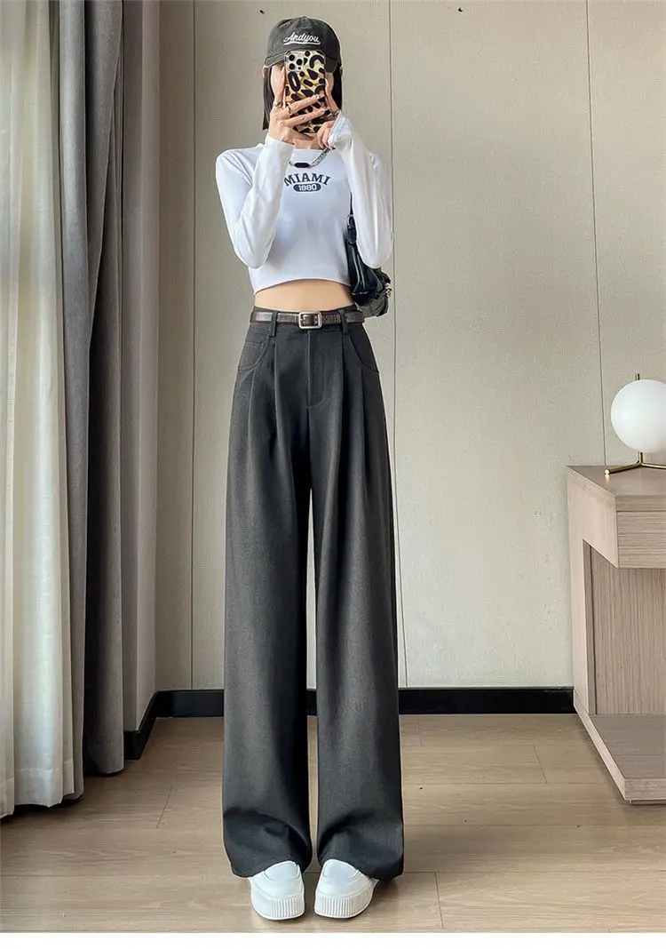 Description Picture 6 of itemWide Leg Pants Women Casual Baggy Unisex Streetwear High Waist Simple Clothes Full-length Harajuku Pantalones De Mujer Autumn