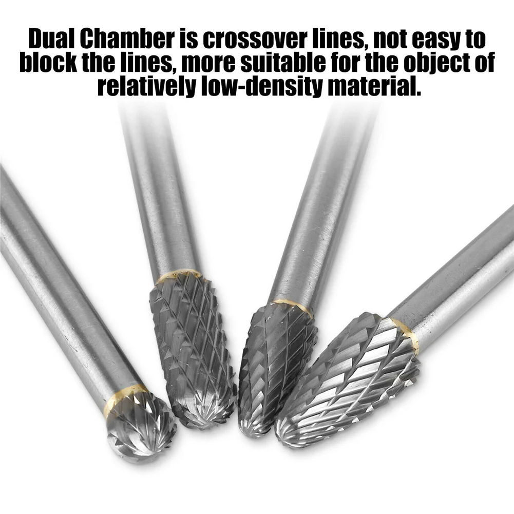 Description Picture 5 of item1pc 6mm Shank   150mm Long Carbide Rotary File Milling Cutter Rotary Burr Double Cut CNC Engraving Bit For Dremel Grinder Drill