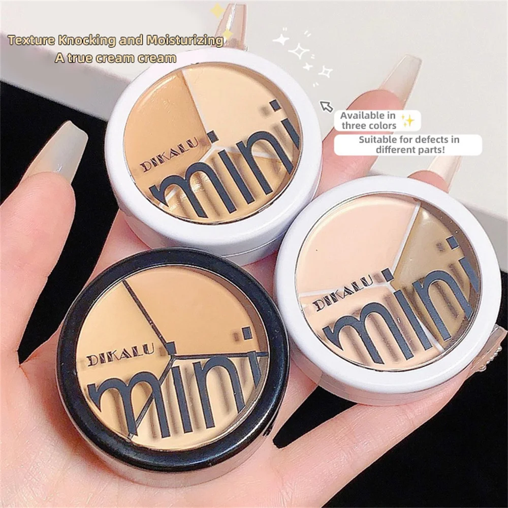 Description Picture 5 of item1~10PCS Moisturizing Contour Concealer Palette with Brush 3 Colors Full Coverage Acne Spot Dark Circles Concealer Cream Makeup