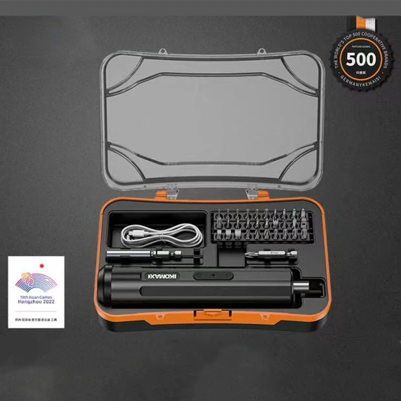 Iconic Brand KOMAX Electrical Screwdriver Set Smart Cordless Electric Screwdrivers USB Rechargeable Handle 30 Bit Sets Tools for Home
