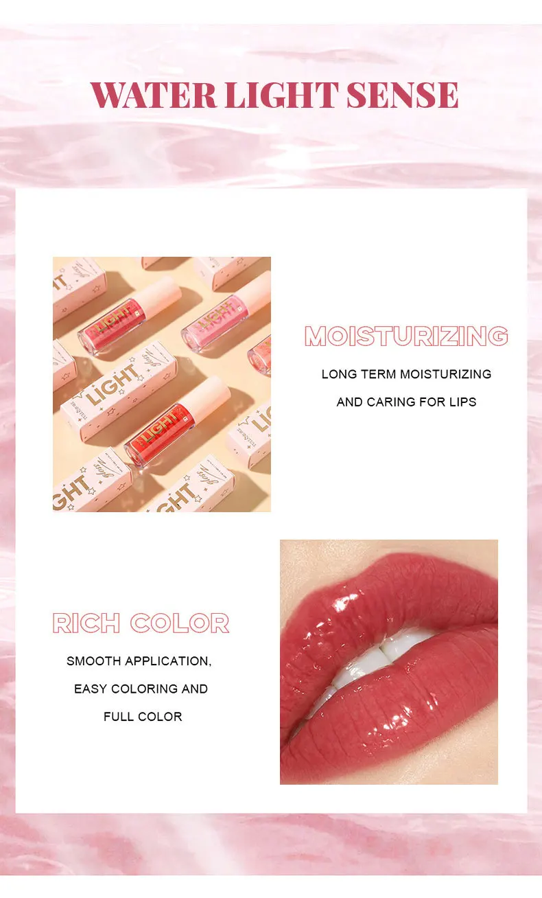 Description Picture 6 of item12 Colors Mirror Pearl Lip Gloss Waterproof Long Lasting Moisturizing Lipstick Shine Glitter Lip Gloss Women Makeup Cosmetic