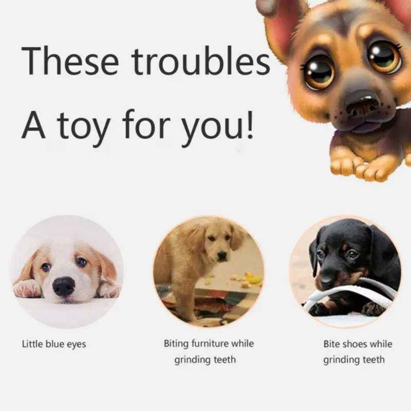 Description Picture 4 of item1PC Dog Chew Toys Dolls Artificial Steak Dog Squeaky Toy Plush Dog Toys Stuffed Dog Toy Puppy Molar Chew Squeeze Sound Toys