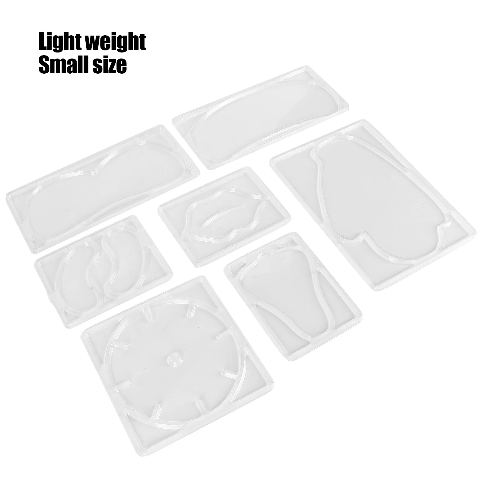 Description Picture 4 of item7pcs/Set Transparent Facial Mask Mold Reusable DIY Reusable Face Mask Patch Molds Lip Eyes Nose Mask Patch Chest Hand DIY Tool